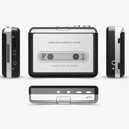 Cassette To USB Converter Travel-Friendly Tape Digitizer MP3