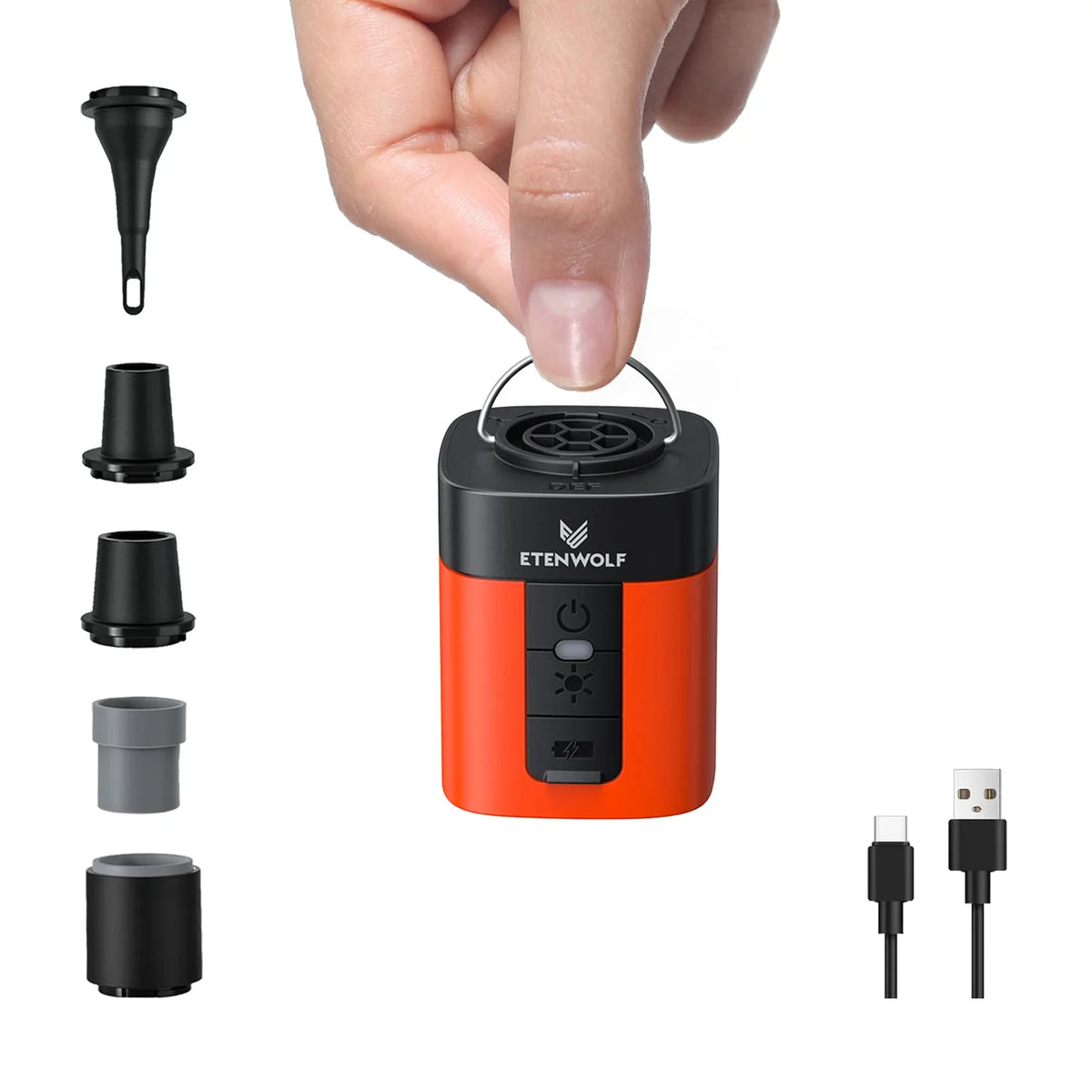 Portable Electric Air Pump with 2600mAh Battery for Quick Inflation, Ideal for Camping and Outdoor Use 8