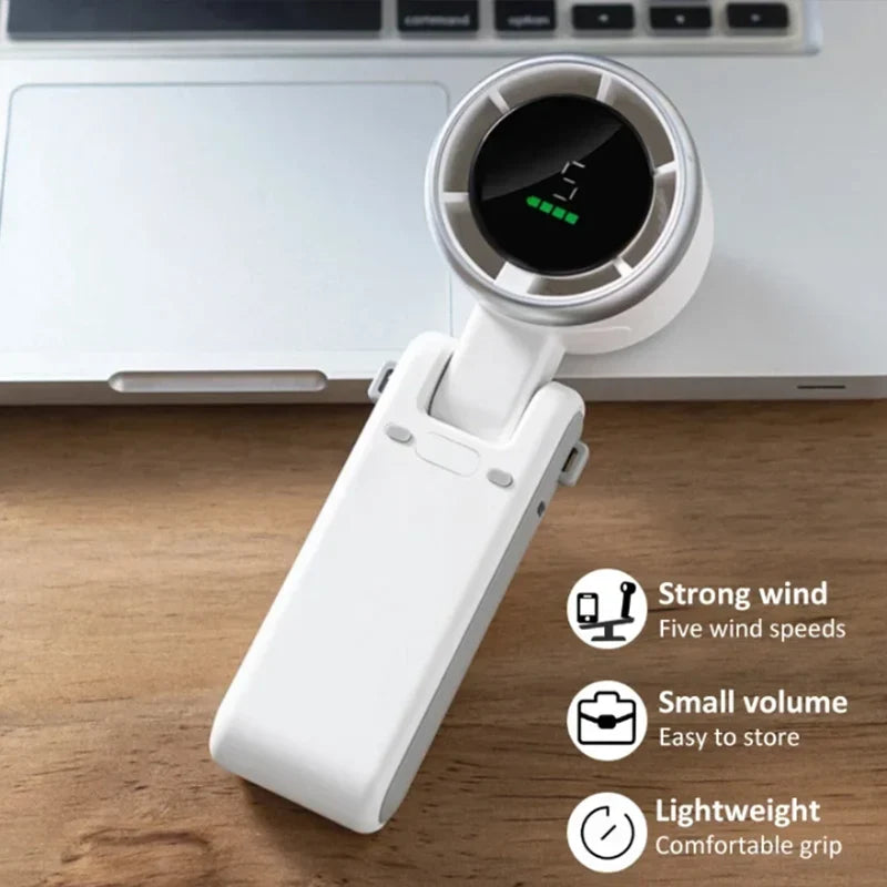 Portable Mini Fan, 180-Degree Folding Design, Battery Operated Hand Held Personal Fan with High-Speed Turbo Functionality 4