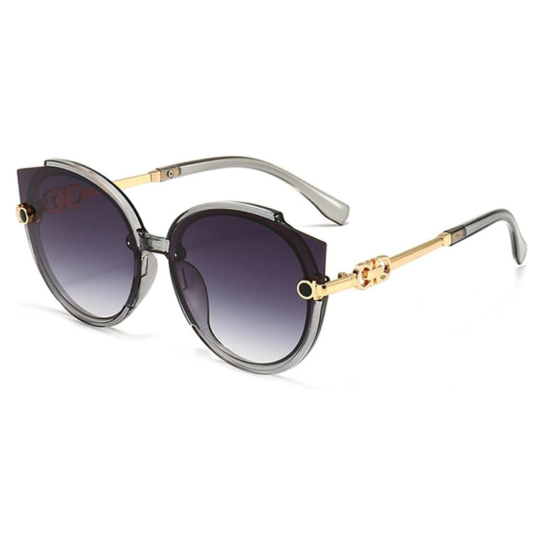 Randlose Damen Sonnenbrille – Katzenaugen-Design, Metall, für den Sommer 5