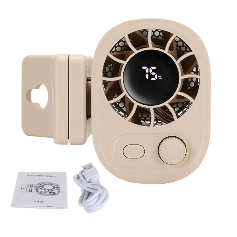 Rechargeable Clip-On Mini Fan with 360-Degree Rotation, Adjustable Speed, USB and Battery Powered for Versatile Cooling 6