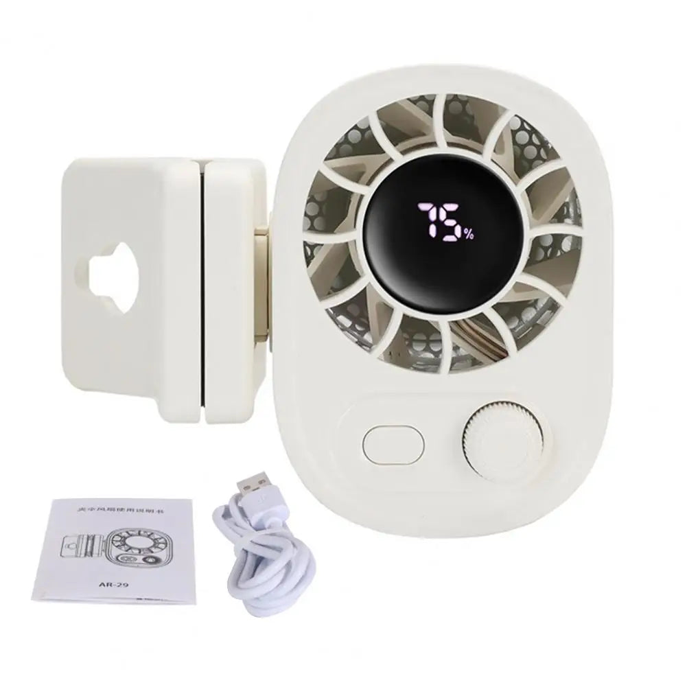 Rechargeable Clip-On Mini Fan with 360-Degree Rotation, Adjustable Speed, USB and Battery Powered for Versatile Cooling 7