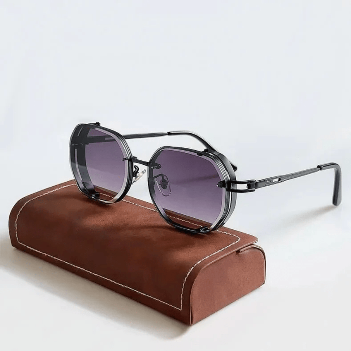 Robuste Herren-Sonnenbrille – eleganter Stahlrahmen, UV400-Schutz, für Freizeit und Reisen 1