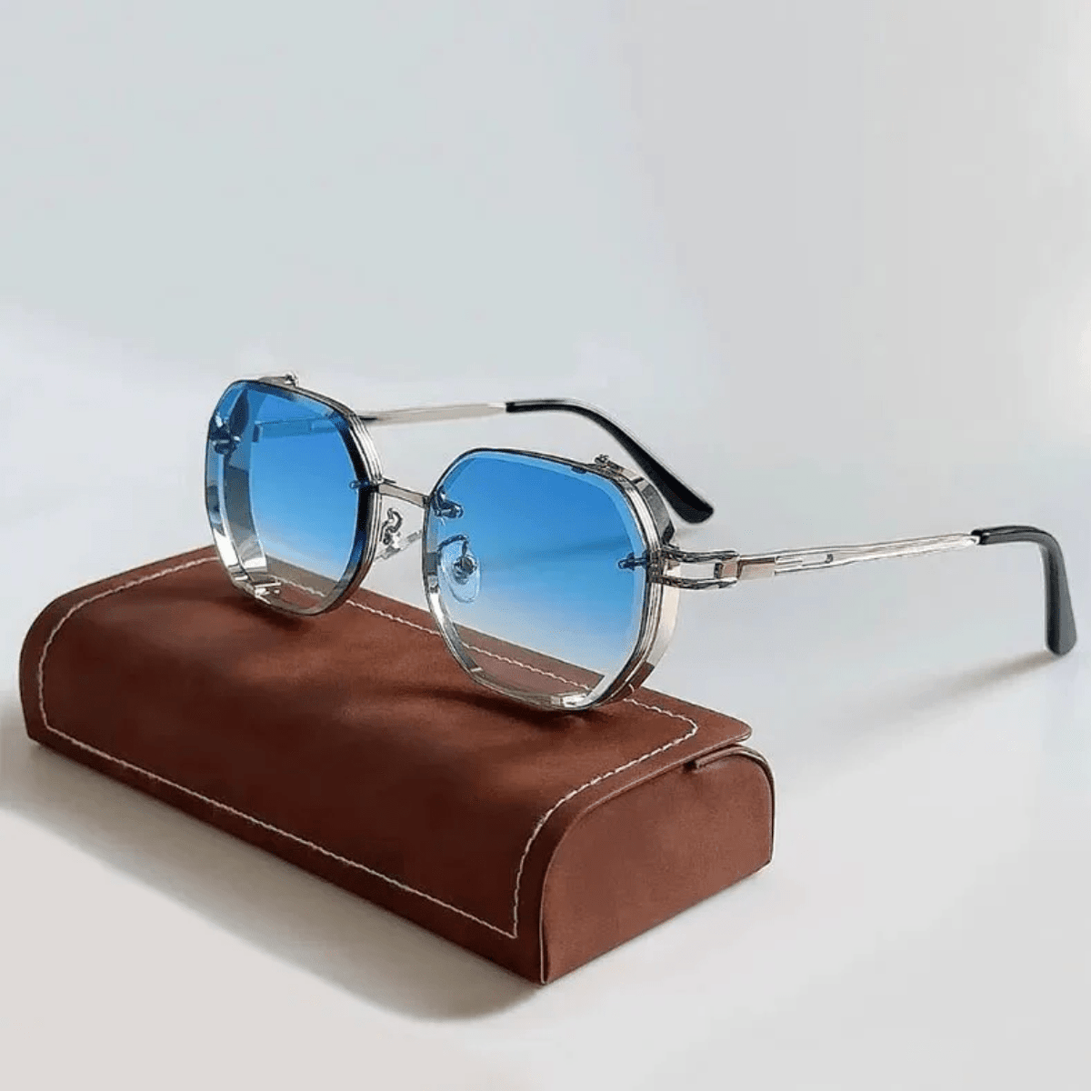Robuste Herren-Sonnenbrille – eleganter Stahlrahmen, UV400-Schutz, für Freizeit und Reisen 2