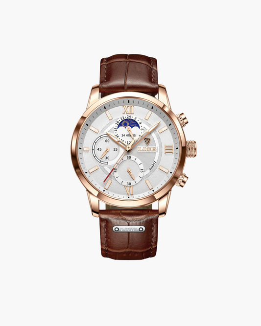 Robuste herrenarmbanduhr – klassisches Design, Edelstahl, für Business und Freizeit 0