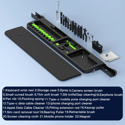 Digital Cleaning Kit 22 In 1 Tech Device Cleaner Kit Holiday 2025 Gift Travel-Friendly Deep Cleaning Phone Camera Laptop Maintenance