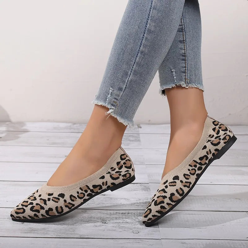 Women’s Breathable Ballet Flats - Pointed Toe Mesh, Casual
