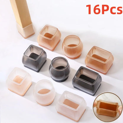 Floor Protectors Chair Feet Leveling Mat 2026 – Silicone Anti-Slip Furniture Leg Pads 16-Pack