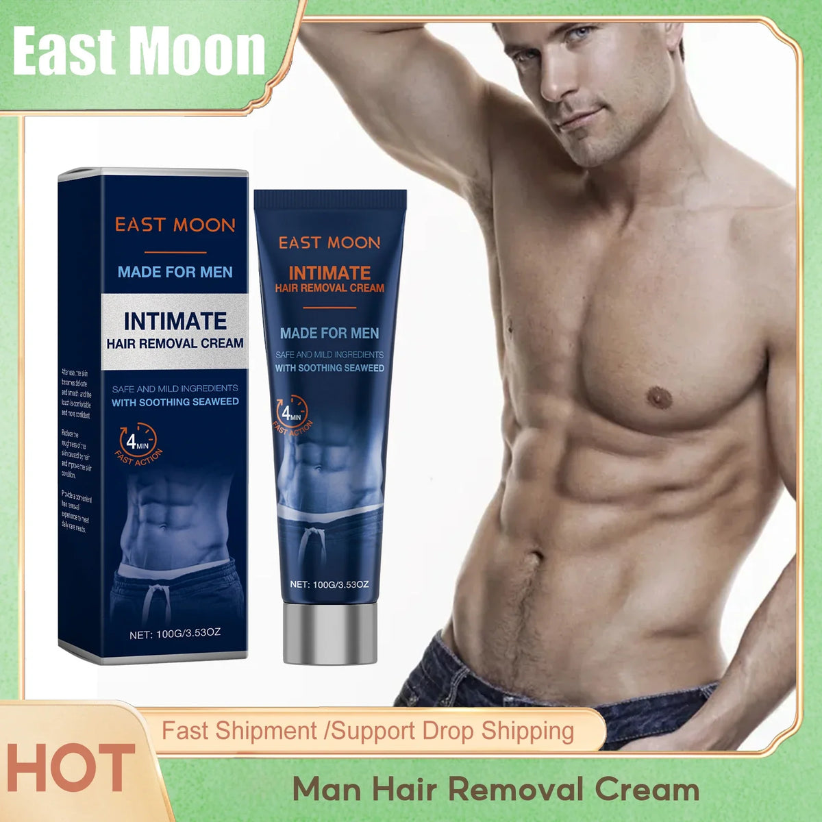 Hair2026 Edition Removal Cream 100g Intimate Areas Painless Non Irritating Beard Removal Grooming Trend
