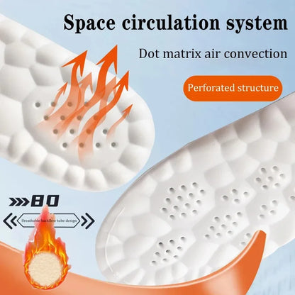 Heated Self Insoles Real Cashmere 4D Cloud Thermal Winter 2025 Arch Support Anti Odor