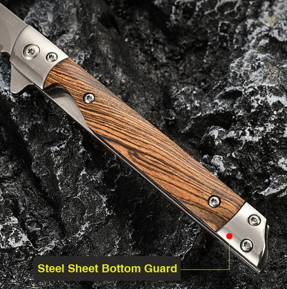 Outdoor Camping Multi-Use EDC 2026 – Damascus Pattern Folding Pocket Knife Stainless Steel