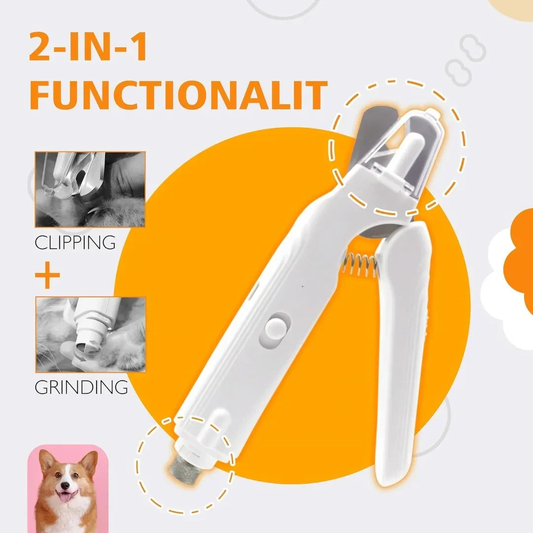 Pet2026 Edition Nail Grinder Quiet Grooming Device With 2 LED Lights Safe Cat And Dog Nail Maintenance Holiday Gifts