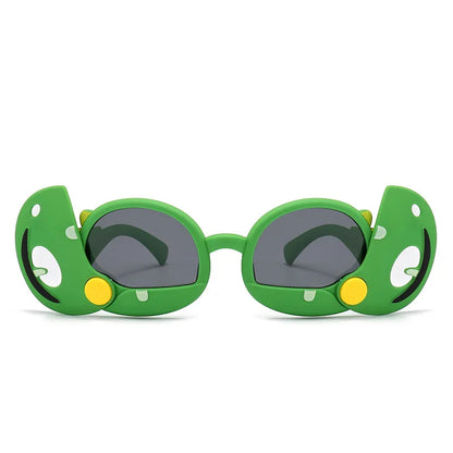 Polarized Kids Sunglasses Cartoon Dinosaur Frames Summer 2026 UV Protection Light Silicone