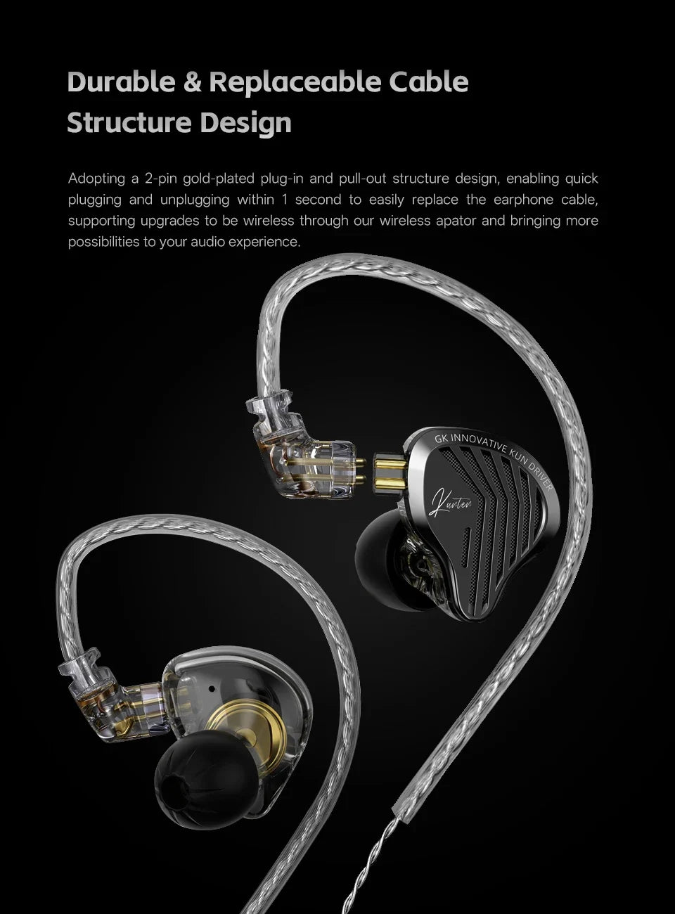 Dynamic Earphones Driver HiFi Earbuds With Detachable Cable For DJ Use Summer 2026 Trend
