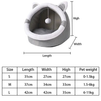 Nest Cat House for Cats Cave Bed Semi-Closed Cozy Kennel