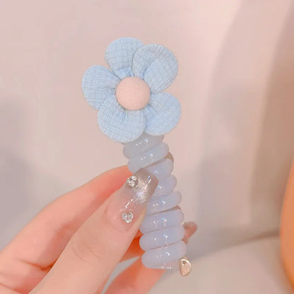 Butterfly Colorful Hair Gum for Kids - Non-Damaging Hair Rope, Braided Telephone Line Ponytail Headband