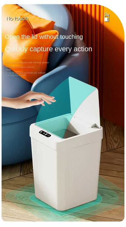 Sensor Trash Can Automatic Waste Bin Household 2025 Hands Free