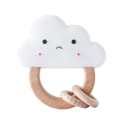 Bear Crochet Teether Rattle Ring Newborn Sensory Toys