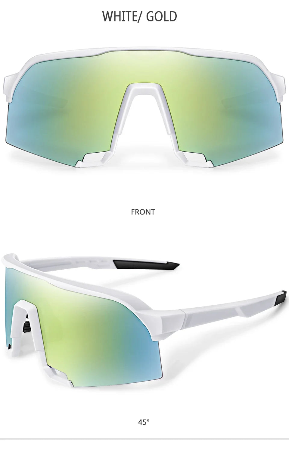 UV400 polycarbonate lenses, cycling, running, fishing – Light unisex sports sunglasses