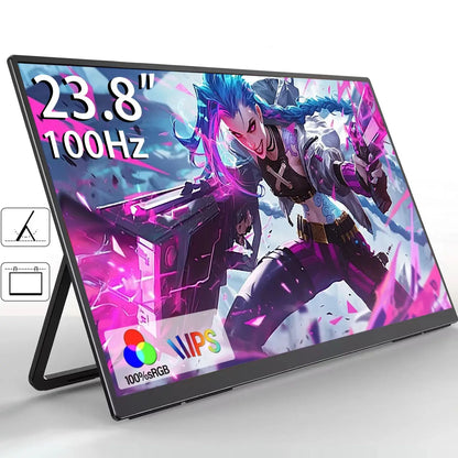 23.8 Inch 100Hz Travel-Friendly IPS Monitor With Eye Maintenance Stand