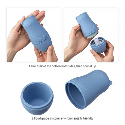 BPA-Free Silicone Stacking Blocks Nesting Doll Toy Kit for Educational Play and Motor Skill Development