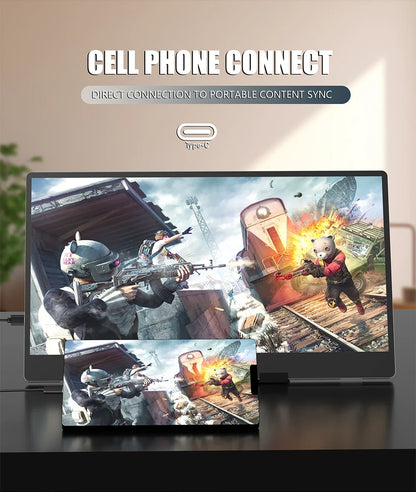 Travel-Friendly Monitor 14 Inch 60Hz Travel Display With Speakers