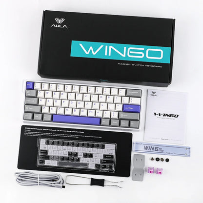 60 Mechanical Percent Hot Swap Keyboard Aluminum RGB Hall