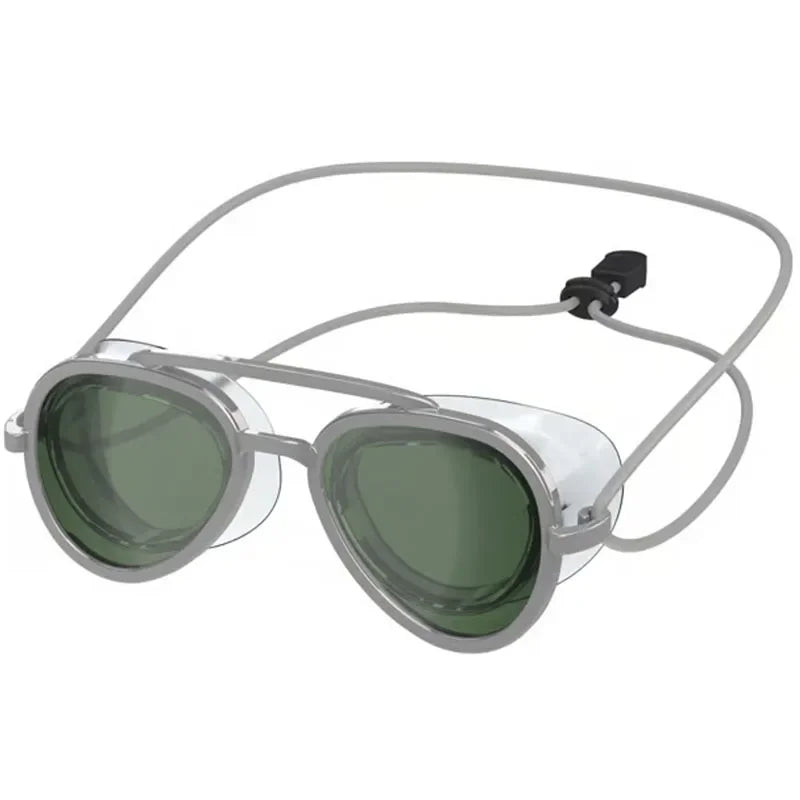 Full View Retro Frame Unisex Pool Swim Eyewear 2026 – Wide Angle Anti-Fog Swimming Goggles
