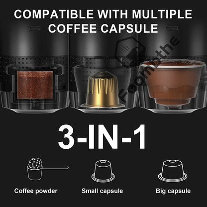 Travel-Friendly Espresso Machine Cordless 3 In 1 Travel Car Camp