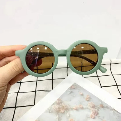 Kids Sunglasses Round Frame Anti-UV400 for 1-7 Year Olds, Children's Sun Protection, Trendy Design