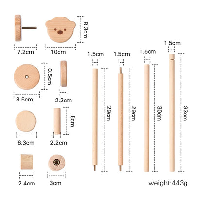 Crib Baby Mobile Wooden Nursery Newborn Sensory Toys