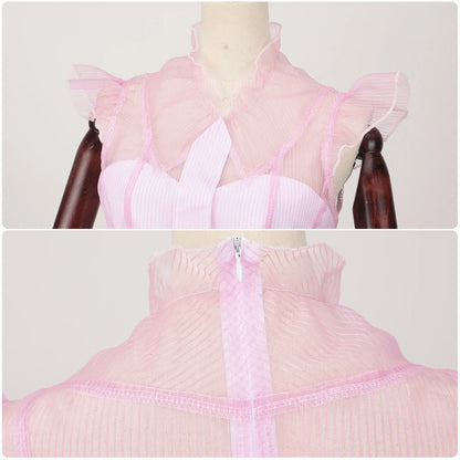 Glinda2025 Edition Witch Pink Cosplay Dress Halloween Party