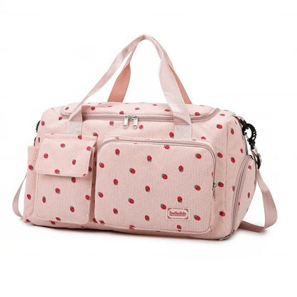 Travel Corduroy Tote Bag Large Capacity Carry On With Shoe Compartment Summer Travel 2026 Duffle