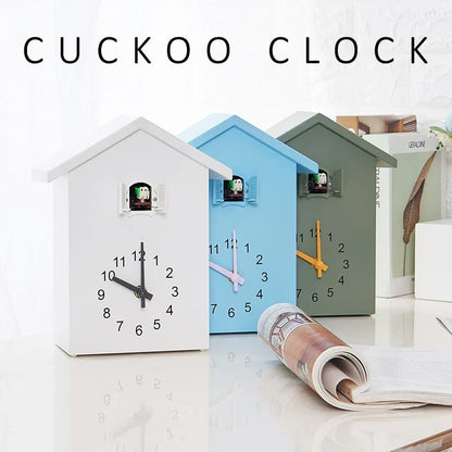 Cuckoo Wall Clock 20x25cm Muted Green Contemporary Hanging Household Clock Fall 2025 Whimsical Quartz Pendulum Gift