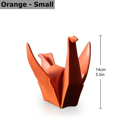 Ceramic Bird Statue Origami Sculpture Contemporary Desktop Household Decor Fall 2025 Accent Minimalist Office Gift
