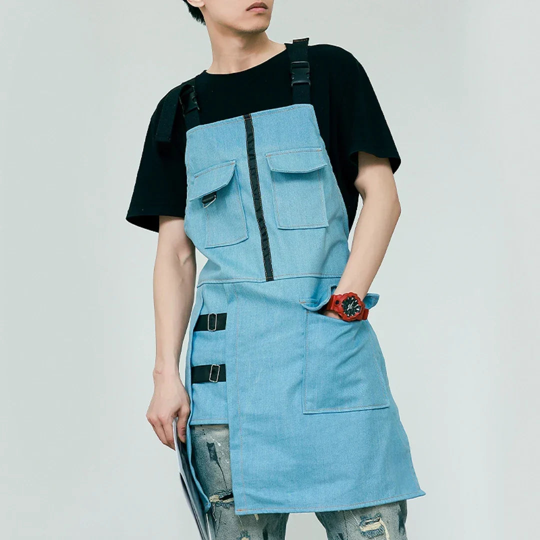 Denim Apron Flexible Work Apron Cotton Canvas Heavy Duty Barista Apron Fall 2025 Sturdy Multi Pocket