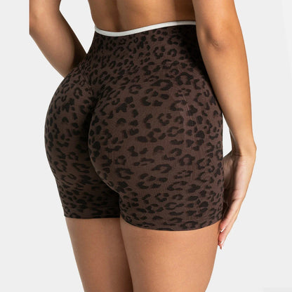 women's Stretchy seamless yoga shorts - high-waist hip-lifting, nylon blend, for gym and running