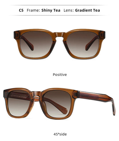 UV400 gradient lenses, vintage style, travel and beach – Retro square unisex sunglasses
