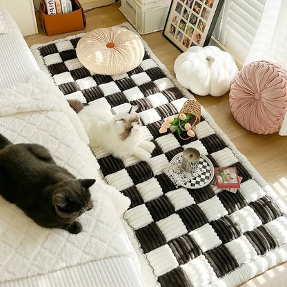 Protective Garden Couch Cover Thicken Plush Sofa Mat Anti-Slip Washable for Pets