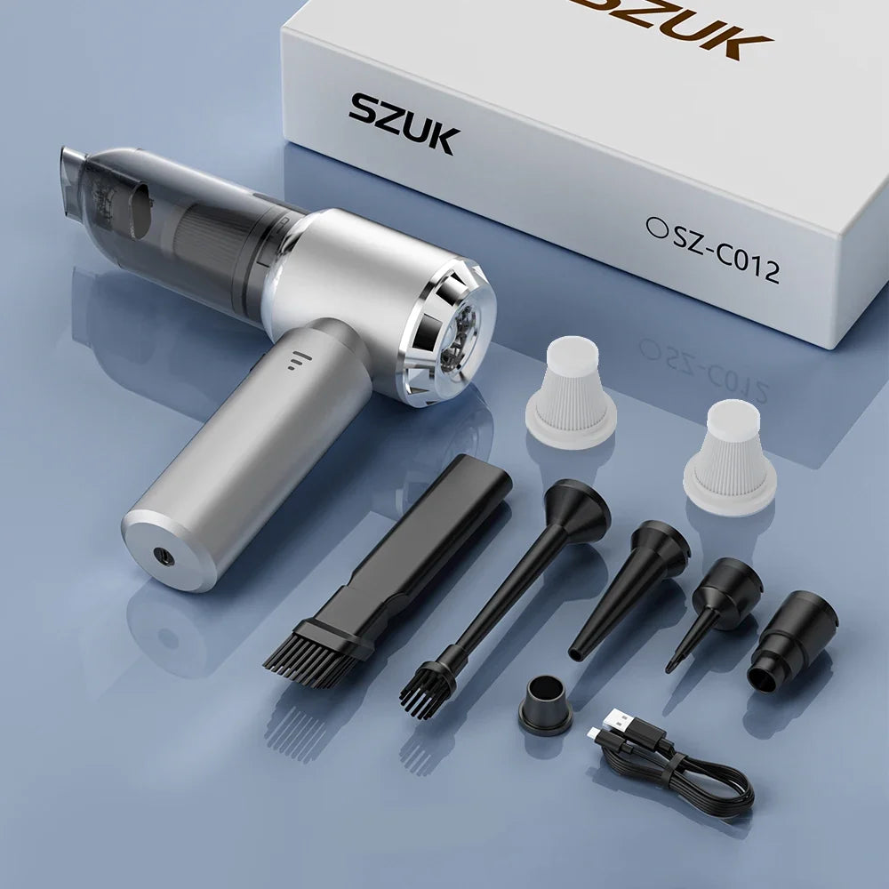 Car Vacuum Cleaner Cordless Mini Hand-Held Strong 6000mAh