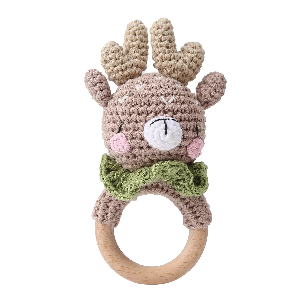 Crochet Baby Rattle Bunny Teether Newborn Sensory Toys