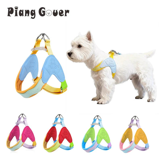 Dog Harness Y Shaped Flexible Chest Straps Polyester Blends Summer 2026 Outdoor Use Simple Fit