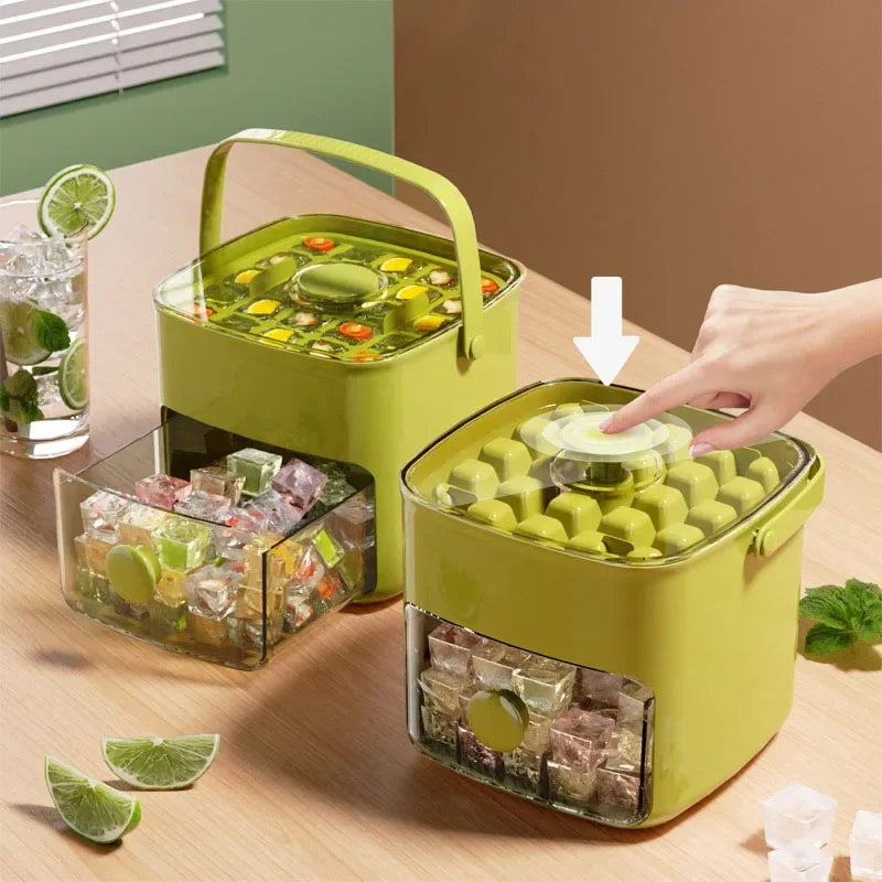Eco-Friendly, Summer 2026 – 48-Grid Ice Cube Tray Reusable One-Touch Release Ice Maker