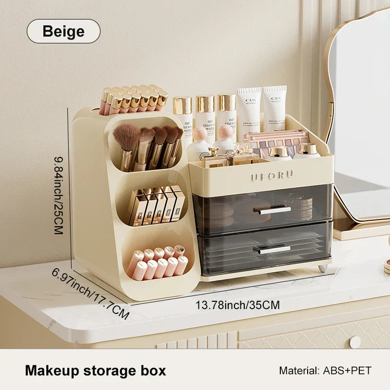 Storage Cosmetics Box Large Capacity Multifunctional Organizer Back To School 2026 Dorm Room Vanity