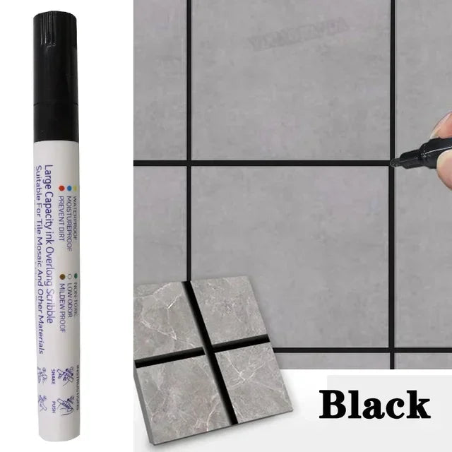 Water-Resistant Grout Pen Tile Marker Permanent Seam Repair Bathroom Kitchen Floor Wall