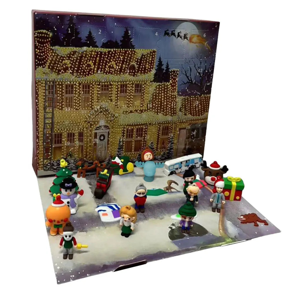 Calendar Advent 24 Days 3D Figures Christmas Countdown Gift
