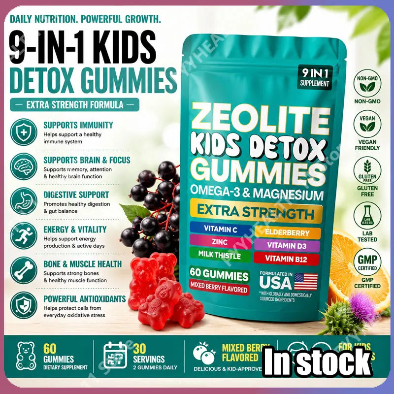 Gummies Zeolite 9-in-1 Formula Immune Support Detox Gummies Fall 2026 Wellness 60 Gummies
