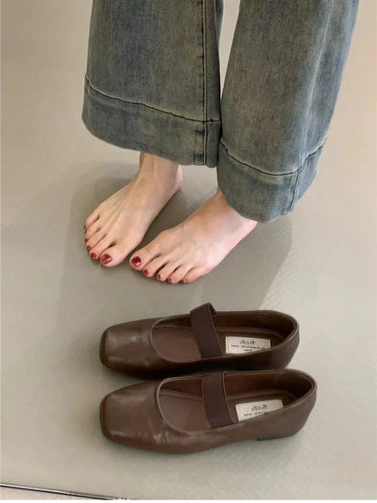 Women’s Supportive Ballet Flats - Square Toe Mary Jane