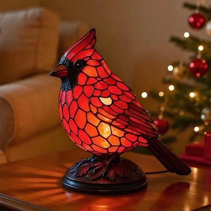 Lamp Cardinal Red Table Lamp Mosaic Night Light Usb Powered Gift 2025 Fall Decor