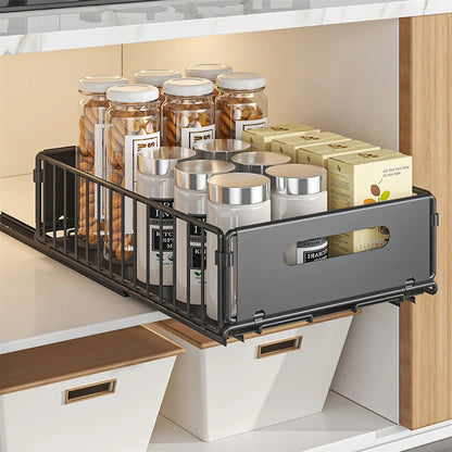 Out Pull Cabinet Organizer Slide Drawer Kitchen Rack